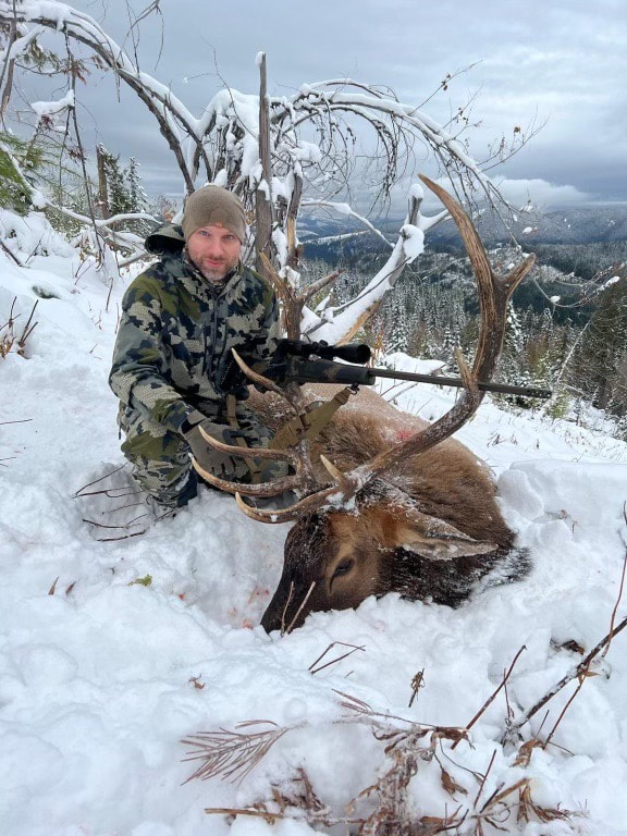 Nice size elk.  Hunting with Idaho Whitetail Guides.  What an adventure!